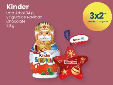 Oferta de Kinder - Lata Árbol Y Figura De Navidad Chocolate en Clarel