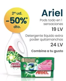 Oferta de Ariel -  Detergente Liquido Extra Poder Quitamanchas en Clarel