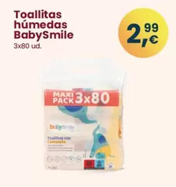 Oferta de BabySmile - Toallitas Húmedas por 2,99€ en Clarel