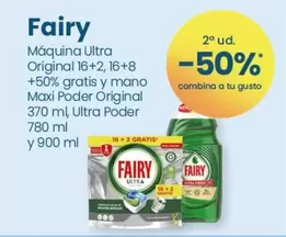 Oferta de Fairy - Maquina Ultra Original 16+2, 16+8 +50% Gratis Y Mano Maxi Poder Original 370 Ml, Ultra Poder en Clarel