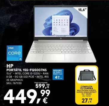 Oferta de Intel - Portatàtil 15s-fq5007ns por 449,99€ en Worten