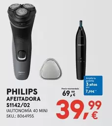 Oferta de Philips - Afeitadora S1142/02 por 39,99€ en Worten