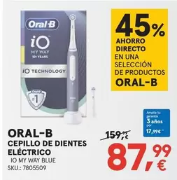 Oferta de Oral B - Cepillo De Dientes Eléctrico por 87,99€ en Worten