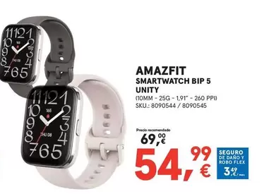 Oferta de AMAZFIT - Smartwatch Bip 5 Unity por 69€ en Worten