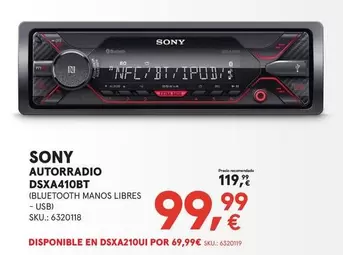 Oferta de Autoradio Dsxa410bt por 99,99€ en Worten