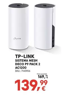 Oferta de TP-LINK - Sistema Mesh Deco Pp Pack 2 Ac1200 por 139,99€ en Worten