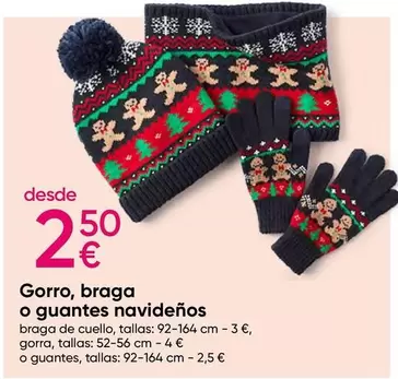 Oferta de Gorro, Braga O Guantes Navidenos por 2,5€ en Pepco