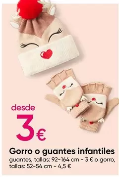 Oferta de Gorro O Guantes Infantiles por 3€ en Pepco