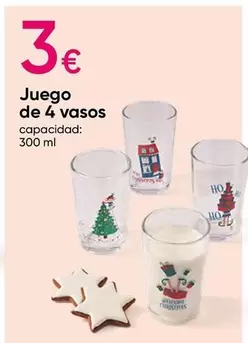 Oferta de Juego De 4 Vasos por 3€ en Pepco