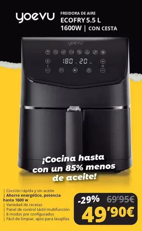 Oferta de Control - Ecofry 5.5 L por 49,9€ en Dynos Informática