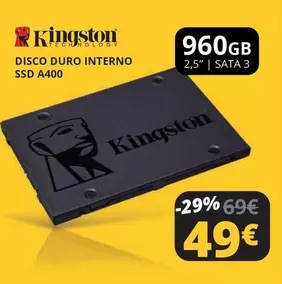 Oferta de Kingston - Disco Duro Interno Ssd A400 por 49€ en Dynos Informática