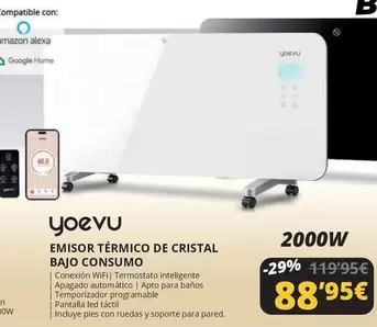 Oferta de Google - Emisor Termico De Cristal Bajo Consumo por 88,95€ en Dynos Informática