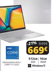 Oferta de Intex - Procesador Corem 17-1255u por 669€ en Dynos Informática