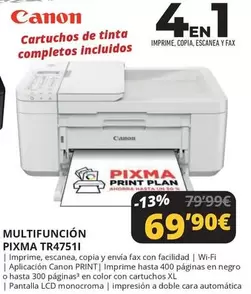 Oferta de Canon - Multifuncion Pixma Tr47511 por 69,9€ en Dynos Informática