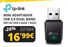 Oferta de TP-LINK - Mini Adaptador Usb 3.0 Dual Band por 16,99€ en Dynos Informática