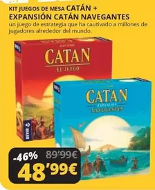 Oferta de Devir - Kit Juegos De Mesa Catán + Expansion Catán Navegantes por 48,99€ en Dynos Informática