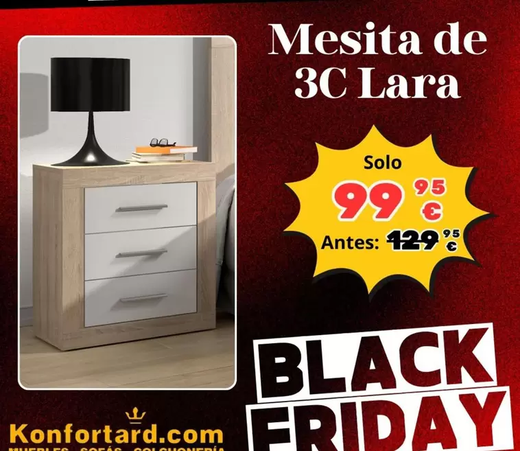 Oferta de Lara - Mesita De 3Clara por 99,95€ en Konfortard