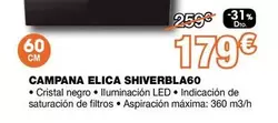 Oferta de Elica - Campana  Shiverbla60 por 179€ en Expert