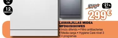 Oferta de Midea - Lavavajillas Mfd60s0800wes por 299€ en Expert