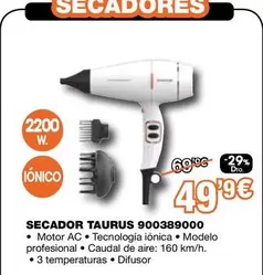 Oferta de Taurus - Secador por 49,9€ en Expert