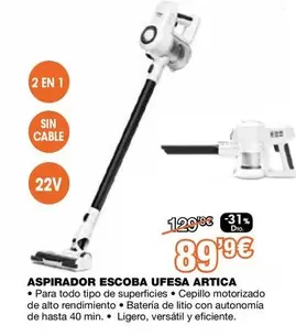 Oferta de Ufesa - Aspirador Escoba Urfesa por 89,99€ en Expert