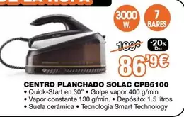 Oferta de Solac - Centro Planchado Cpb6100 por 86,9€ en Expert