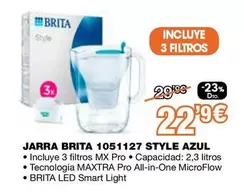 Oferta de Brita - Jarra  1051127 Style Azul por 22,9€ en Expert