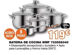 Oferta de WMF - Bateria De Cocina  7335564040 por 119€ en Expert