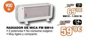 Oferta de Fm - Radiador De Mica  Bm10 por 59,9€ en Expert