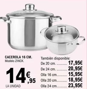 Oferta de Cacerola 16 Cm por 14,95€ en E.Leclerc