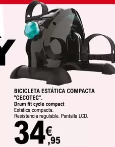 Oferta de Cecotec - Bicicleta Estatica Compacta por 34,95€ en E.Leclerc