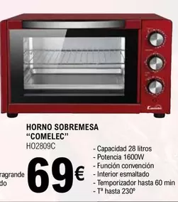 Oferta de Comelec - Horno Sobremesa por 69€ en E.Leclerc