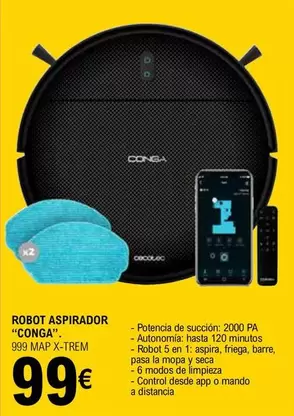 Oferta de Cecotec - Robot Aspirador por 99€ en E.Leclerc