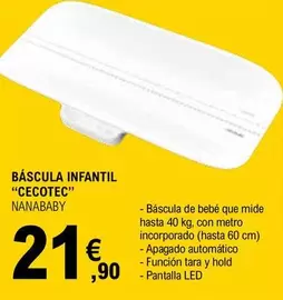 Oferta de Cecotec - Báscula Infantil  por 21,9€ en E.Leclerc