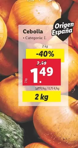 Oferta de Cebolla  por 1,49€ en Lidl