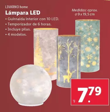 Oferta de Livarno Home - Lámpara Led por 7,79€ en Lidl