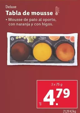 Oferta de Deluxe - Tabla De Mousse por 4,79€ en Lidl