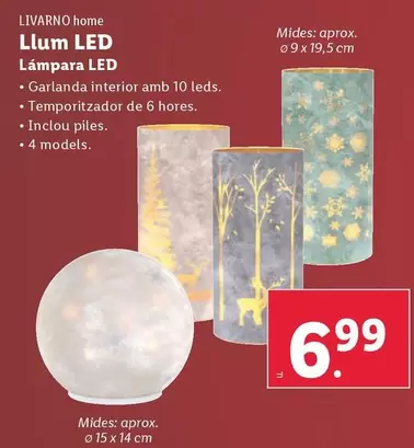 Oferta de Livarno Home - Lámpara Led por 6,99€ en Lidl