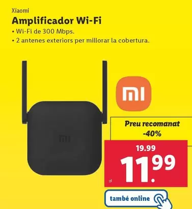 Oferta de Xiaomi - Amplificador Wi-Fi  por 11,99€ en Lidl