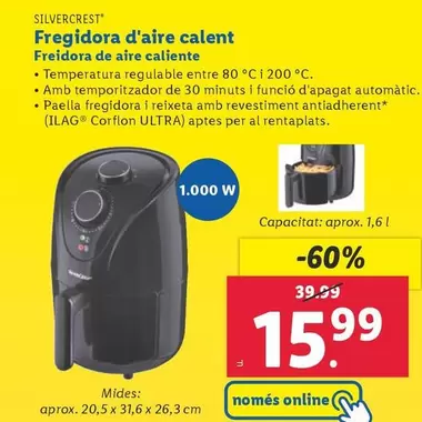 Oferta de SilverCrest - Freidora De Aire Caliente  por 15,99€ en Lidl