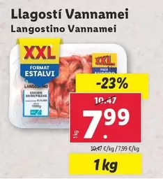 Oferta de Langostino Vannamei  por 7,99€ en Lidl