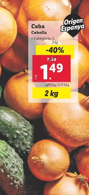 Oferta de Cebolla  por 1,49€ en Lidl