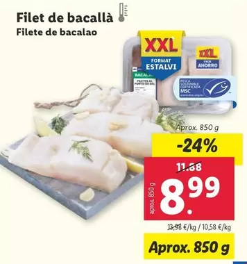 Oferta de Filete De Bacalao  por 8,99€ en Lidl