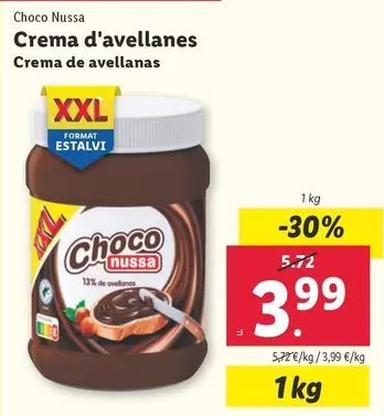 Oferta de Choco Nussa - Crema De Avellanas por 3,99€ en Lidl