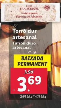 Oferta de Dor - Turrón Duro Artesanal  por 3,69€ en Lidl