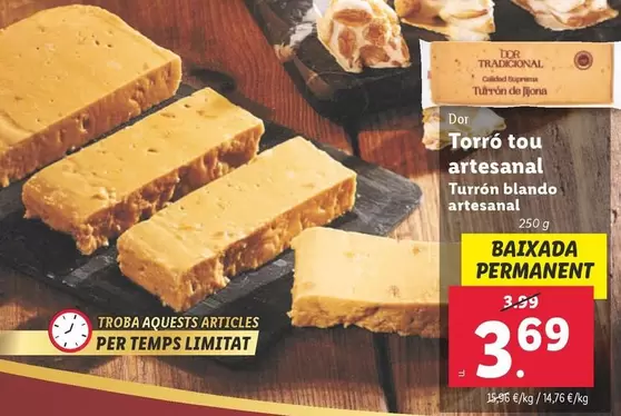 Oferta de Dor - Turrón Blando Artesanal por 3,69€ en Lidl