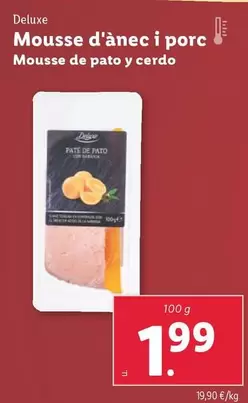 Oferta de Deluxe - Mousse De Pato Y Cerdo por 1,99€ en Lidl