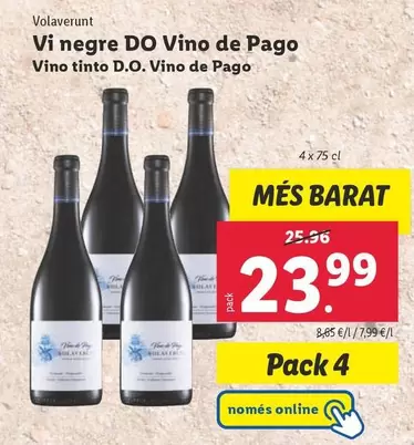 Oferta de Vino Tinto D.o. Vino De Pago por 23,99€ en Lidl