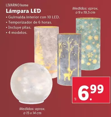 Oferta de Livarno Home - Lámpara Led por 6,99€ en Lidl