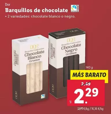 Oferta de Dor - Barquillos De Chocolate por 2,29€ en Lidl